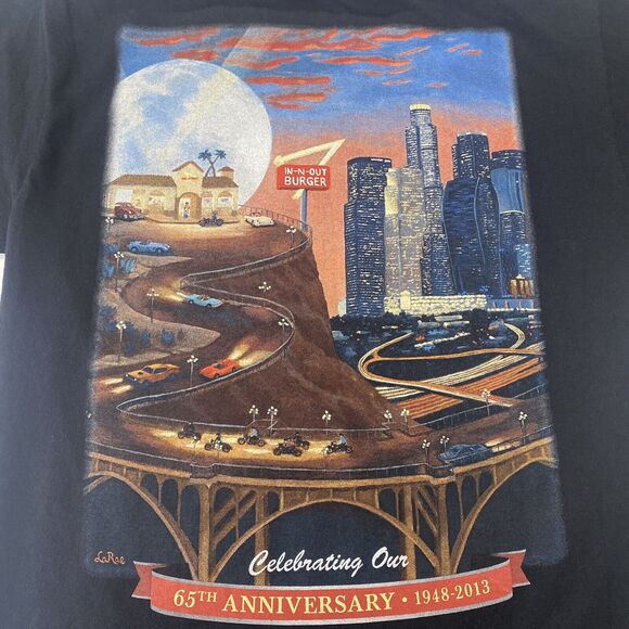 In N Out Texas- 65th Anniversary CA Celebration shirt size small men’s black - Picture 6 of 8